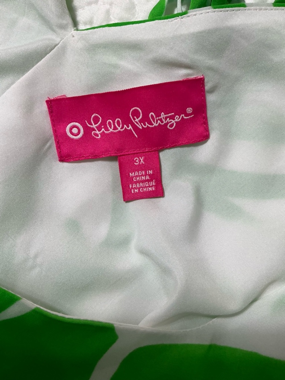 Lilly Pulitzer Target Green and White Leaf-Print Mini Dress 3X - Picture 10 of 12